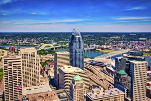 Downtown Cincinnati Aerial View